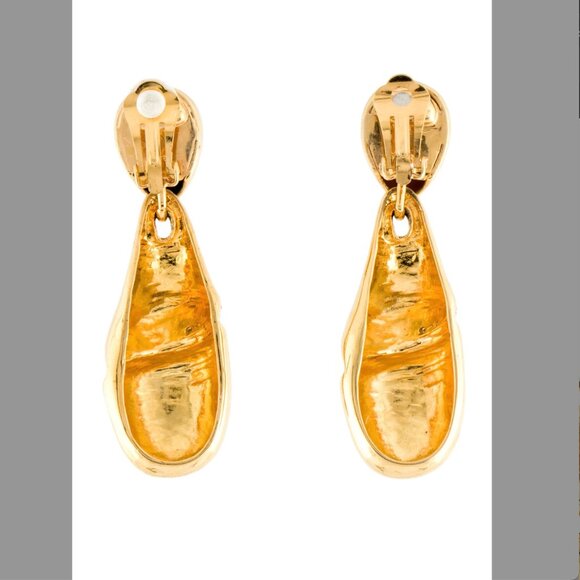 Alexis Bittar Gold Crystal Pave clip on earrings - Picture 4 of 6